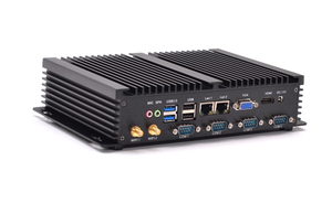 Dual RJ45 ports and Four COM ports Industrial Fanless PC