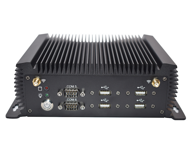 Dual RJ45 ports and six COM ports 3G/4G Industrial Fanless PC